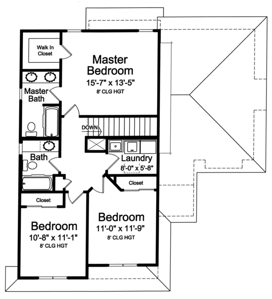 Second Floor Plan for House Plan #530751