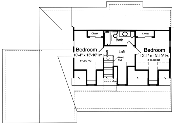 Second Floor Plan for House Plan #530971