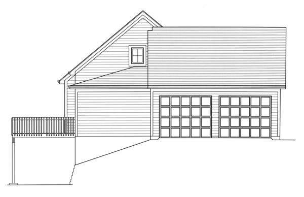 Left Elevation for House Plan #530971