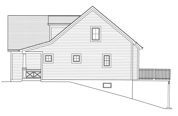 Right Elevation for House Plan #530971