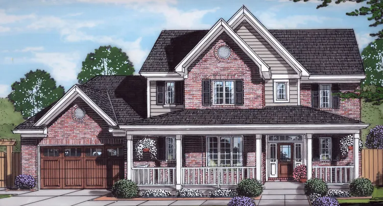 Full Rendering for House Plan #536702