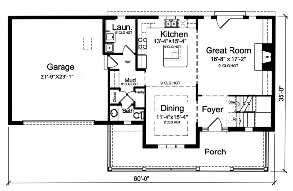 Main Floor Plan for House Plan #536702