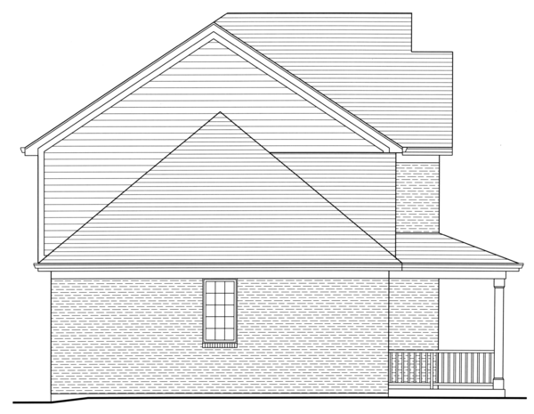 Left Elevation for House Plan #536702