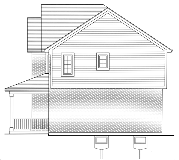 Right Elevation for House Plan #536702