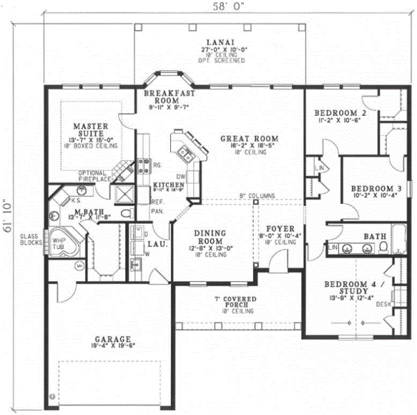 Main Floor Plan for House Plan #316791