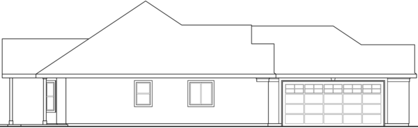 Left Elevation for House Plan #349381