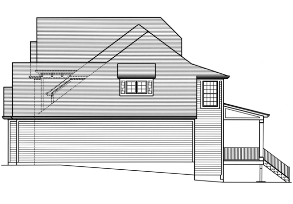 Right Elevation for House Plan #536432