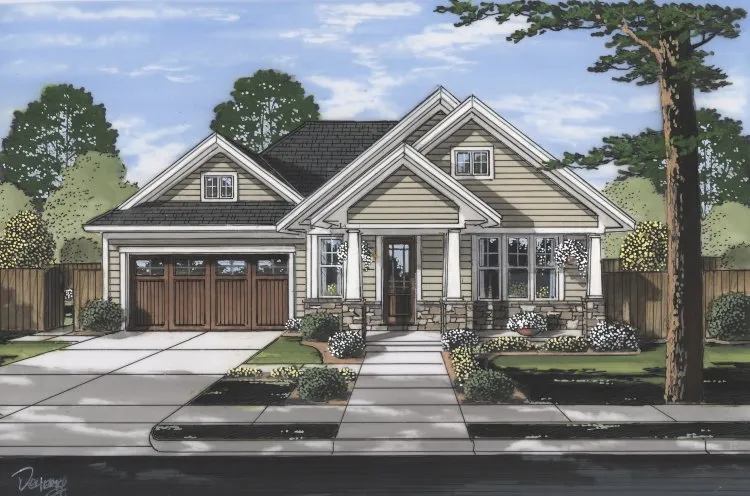 Full Rendering for House Plan #533641