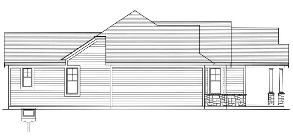 Left Elevation for House Plan #533641