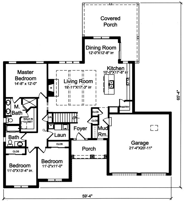 Main Floor Plan for House Plan #538071