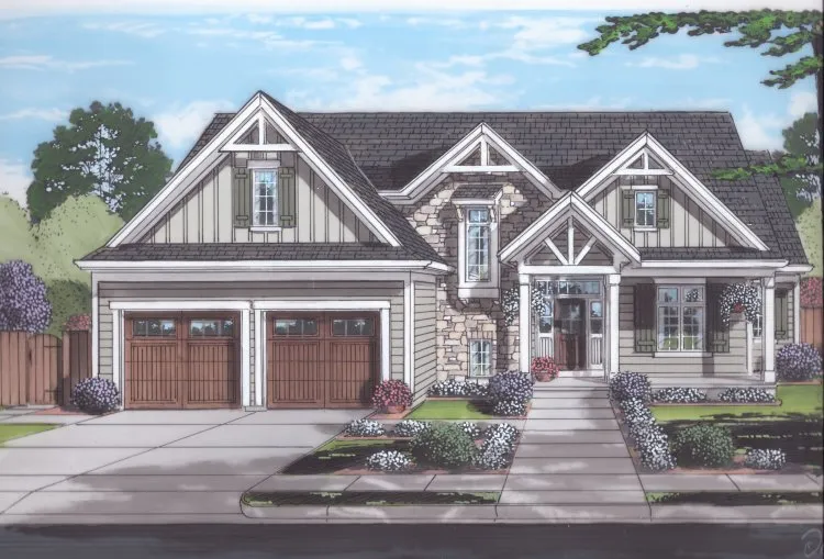 Full Rendering for House Plan #531591