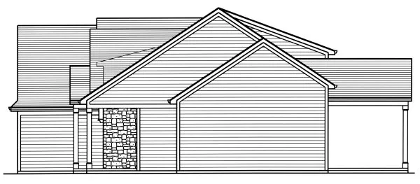 Right Elevation for House Plan #531591