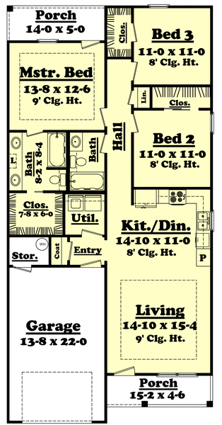 Main Floor Plan for House Plan #300521