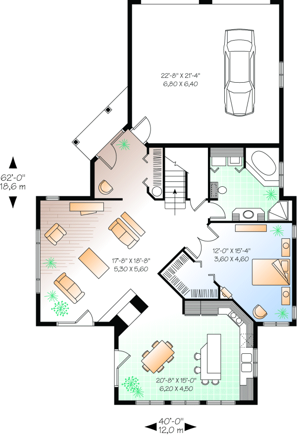 Main Floor Plan for House Plan #143062