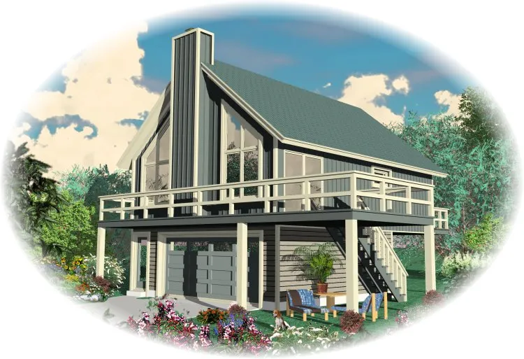 Full Rendering for House Plan #490909