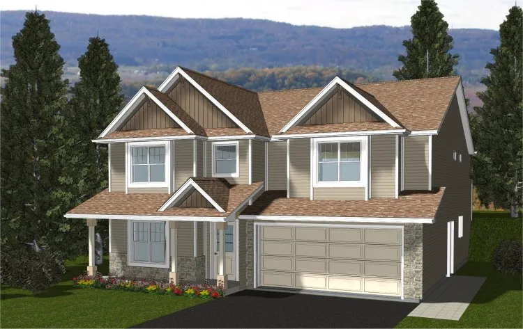 Full Rendering for House Plan #505631