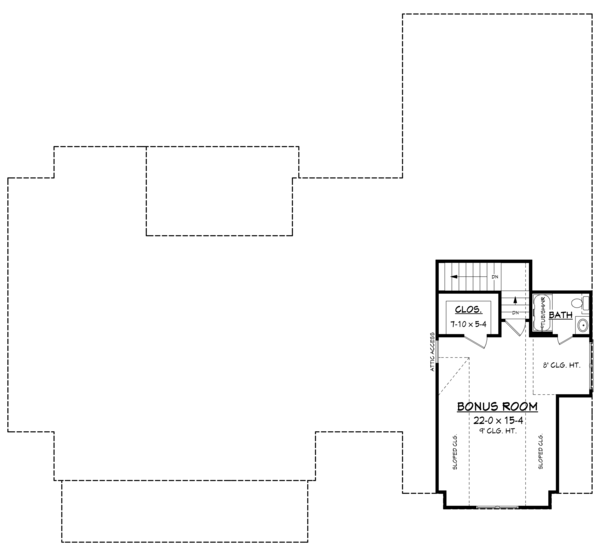 Attic Plan for House Plan #306862