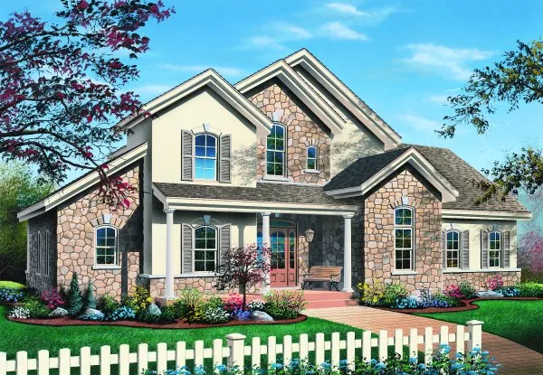Full Rendering for House Plan #141162