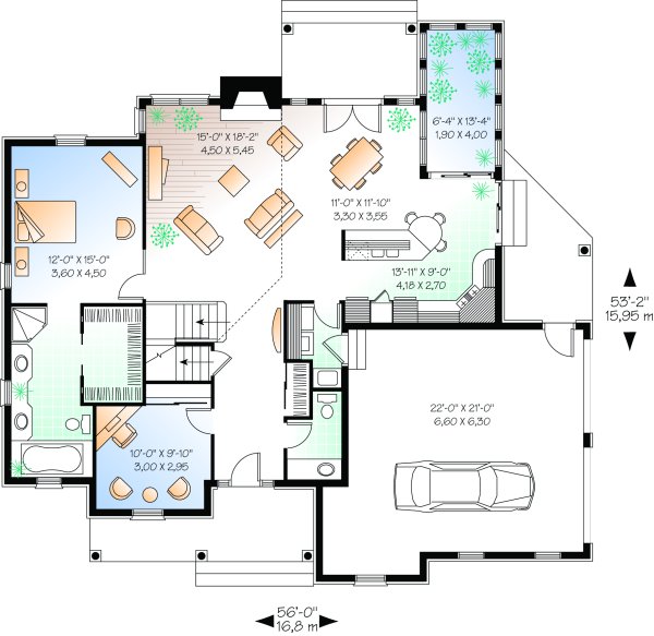 Main Floor Plan for House Plan #141162