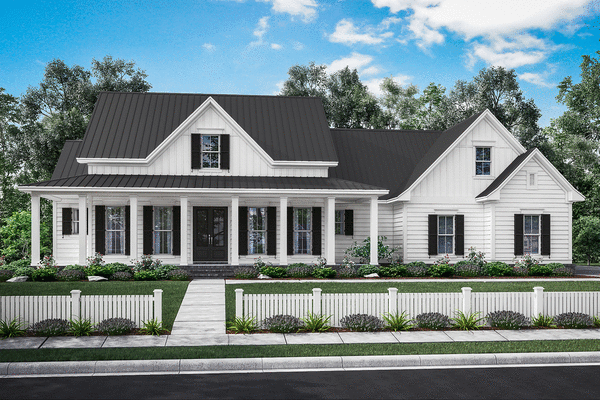 Full Rendering for House Plan #302822