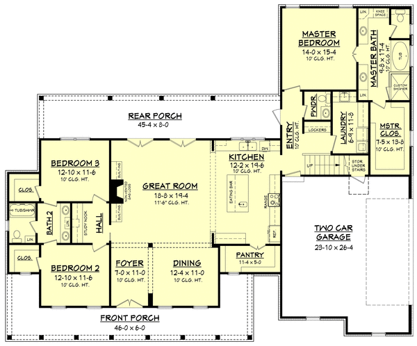 Main Floor Plan for House Plan #302822