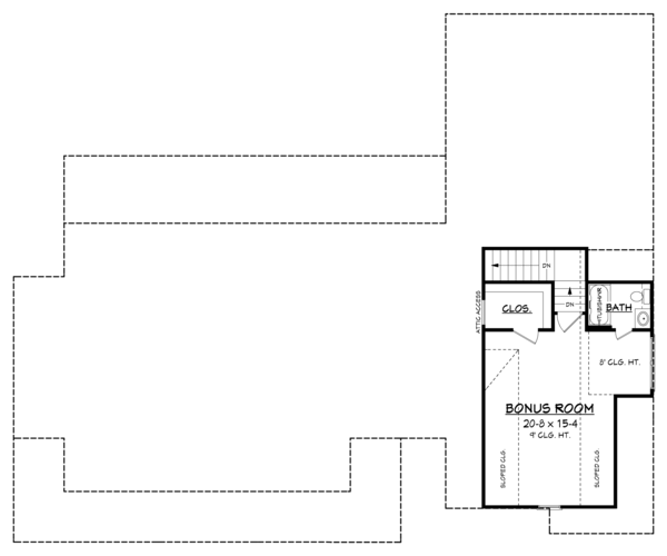 Attic Plan for House Plan #302822