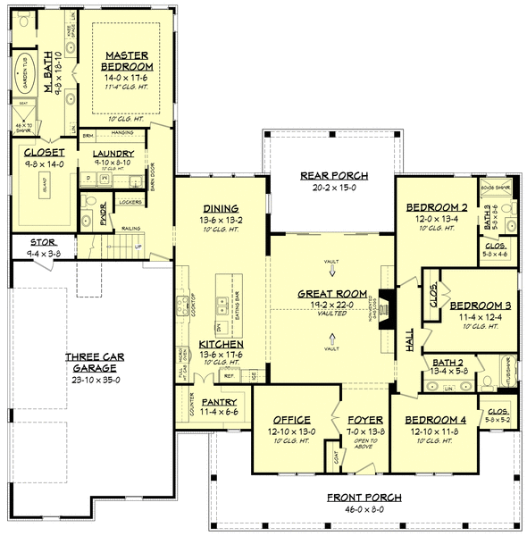 Main Floor Plan for House Plan #306292