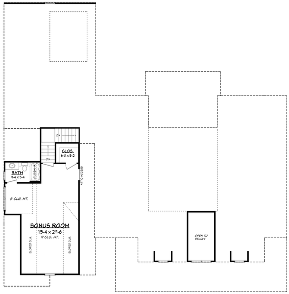 Attic Plan for House Plan #306292