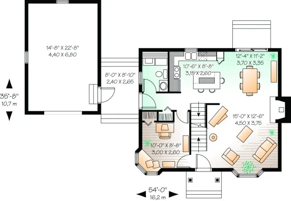 Main Floor Plan for House Plan #143162