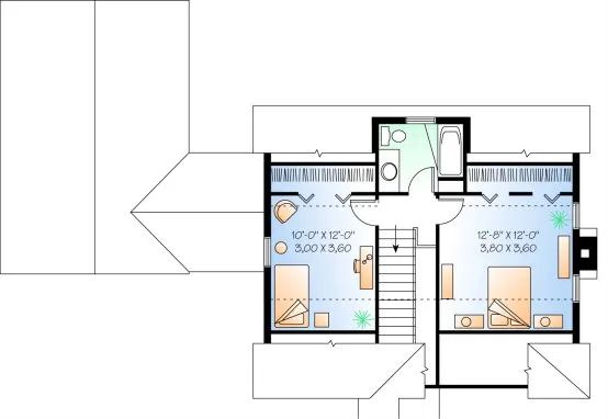 Second Floor Plan for House Plan #143162