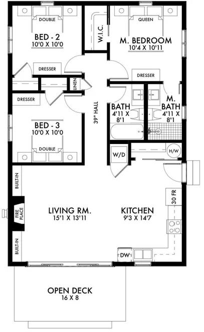 Main Floor Plan for House Plan #597691