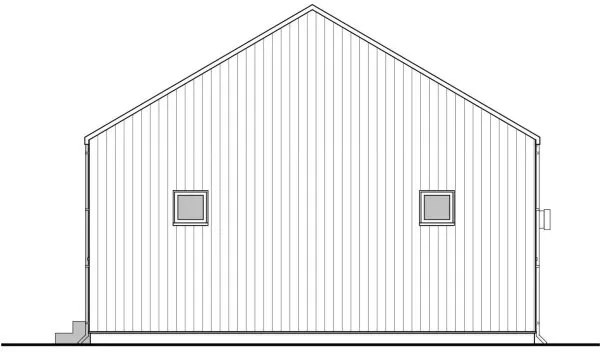 Rear Elevation for House Plan #597691