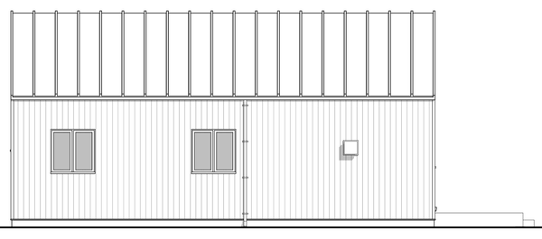 Left Elevation for House Plan #597691