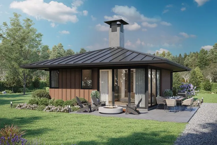 Full Rendering for House Plan #596750
