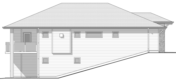 Left Elevation for House Plan #596032