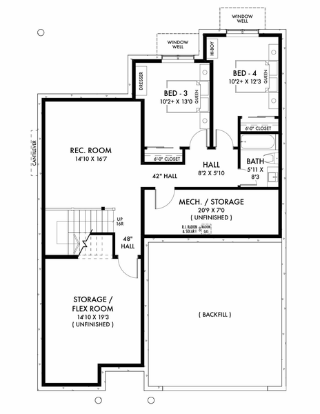 Basement Plan for House Plan #597032
