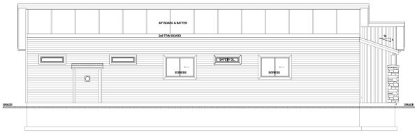 Left Elevation for House Plan #202062