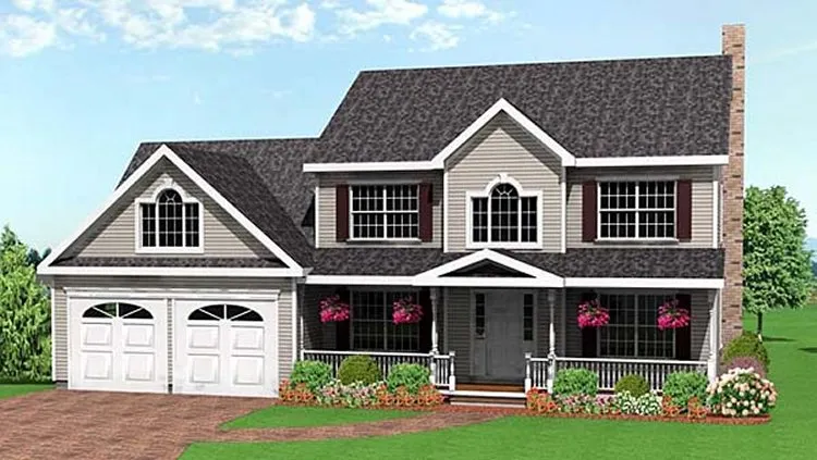Full Rendering for House Plan #735391