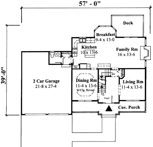 Main Floor Plan for House Plan #735391