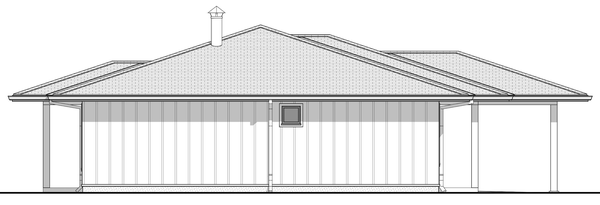 Left Elevation for House Plan #594021