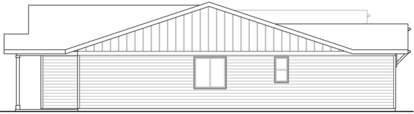 Left Elevation for House Plan #345671
