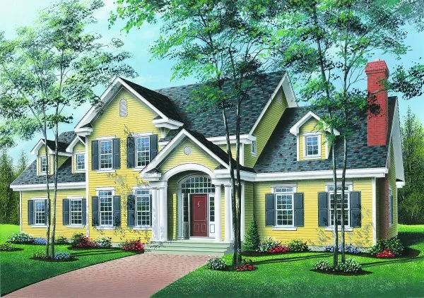 Full Rendering for House Plan #141262