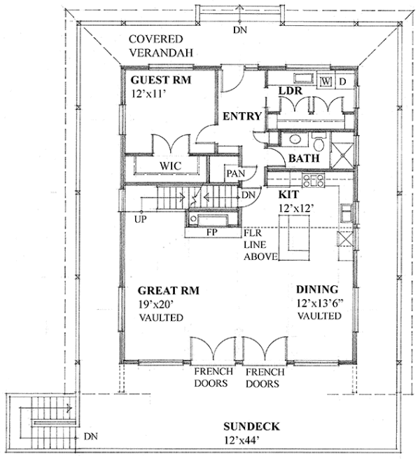 Main Floor Plan for House Plan #262613