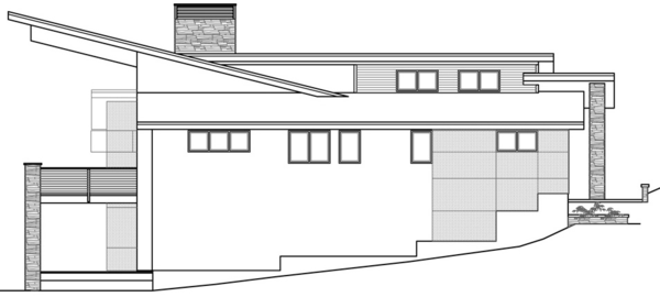 Left Elevation for House Plan #348292