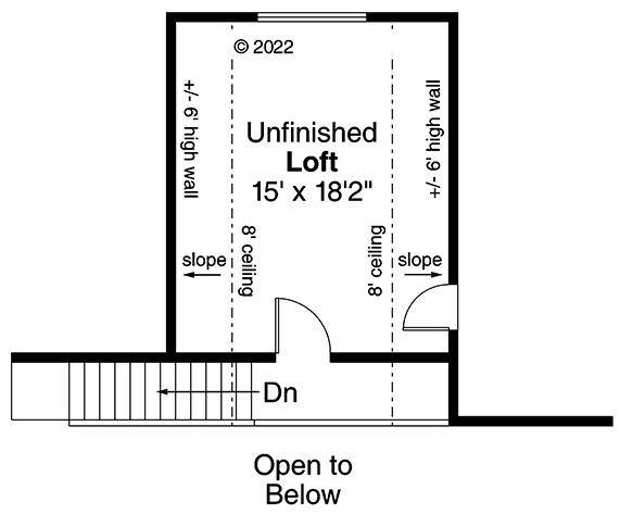 Second Floor Plan for House Plan #346071