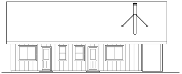 Left Elevation for House Plan #346071