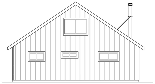 Rear Elevation for House Plan #346071