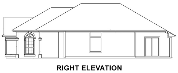 Right Elevation for House Plan #869041