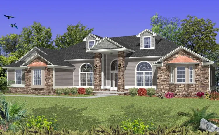 Full Rendering for House Plan #867523