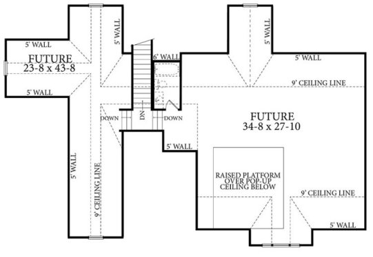 Attic Plan for House Plan #870842